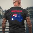 I Love Australia Enjoy Wear Australia Flag Graphic Cool メンズTシャツ バックプリント 高齢者への贈り物