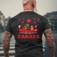 I Love Canada Cool Canada Bear & Chipmunk Cartoon Graphic メンズTシャツ バックプリント 高齢者への贈り物