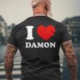 I Love Damon I Heart Damon 面白い名前 Damon メンズTシャツ バックプリント 高齢者への贈り物