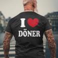 I Love Döner T-Shirt mit Rückendruck Geschenke für alte Männer