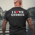 I Love George マッチング ガールフレンド&ボーイフレンド ジョージネーム メンズTシャツ バックプリント 高齢者への贈り物