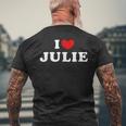 I Love Julie 私は愛する Julie メンズTシャツ バックプリント 高齢者への贈り物