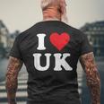 I Love Uk Initials I Heart UK First Last Name U K メンズTシャツ バックプリント 高齢者への贈り物