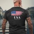 I Love Usa Cool Unitedtates Of America FlagUsa メンズTシャツ バックプリント 高齢者への贈り物
