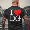 I Love ハート Dg メンズTシャツ バックプリント 高齢者への贈り物