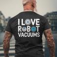 I Love ロボット掃除機 ロボット・フーバー ロボット・フーバー メンズTシャツ バックプリント 高齢者への贈り物