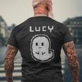 Lucyのおばけちゃん メンズTシャツ バックプリント 高齢者への贈り物