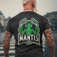Mantis Man マンティス カマキリ 昆虫 昆虫学 男性 メンズTシャツ バックプリント 高齢者への贈り物