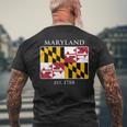 Maryland Flag 7Th Ustate 1788 Maryland Native メンズTシャツ バックプリント 高齢者への贈り物