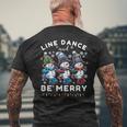 Be Merrynowman Line Dance クリスマス 面白い ホリデーダンス メンズTシャツ バックプリント 高齢者への贈り物