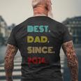 Miglior Papà Dal 2014 Regali Per La Festa Del Papà T-shirt da uomo con stampa posteriore Regalos para ancianos