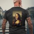 Mona Lisa チューインガム レオナルド・ダ・ヴィンチ ジョコンダ イタリアアート メンズTシャツ バックプリント 高齢者への贈り物
