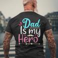 My Dad Is My Hero ギフト 父の日 クール キッズ シャツ メンズ レディース メンズTシャツ バックプリント 高齢者への贈り物