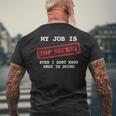 My Job Is Topecret-面白いtシャツ素晴らしいギフト メンズTシャツ バックプリント 高齢者への贈り物