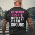 My Paradise Is 10 Feet Off The Ground 空中シルクエアリアリスト メンズTシャツ バックプリント 高齢者への贈り物