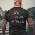 Nice Naughty Armenian Christmas Armenia Roots Heritage Men's Back Print T-Shirt Gifts for Old Men