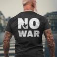 No War Peace No War No WarNo War メンズTシャツ バックプリント 高齢者への贈り物