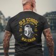 Oldchool Walkman Rocknroll And Music メンズTシャツ バックプリント 高齢者への贈り物