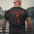 Osho Bhagwan メンズTシャツ バックプリント 高齢者への贈り物