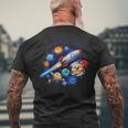 Outta This World かわいい惑星宇宙好き、宇宙飛行士銀河 メンズTシャツ バックプリント 高齢者への贈り物