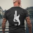 P ベースギター メンズTシャツ バックプリント 高齢者への贈り物