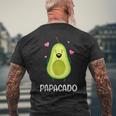 Papacado Avocado Baffi Avocado Papa Festa Del Papà T-shirt da uomo con stampa posteriore Regalos para ancianos