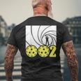 Pickleball 002 スパイパロディ 面白いピックルボールパドルプレーヤー メンズTシャツ バックプリント 高齢者への贈り物