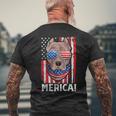 Pit-Bull Usa 愛国的な犬服 アメリカ国旗 メンズ メンズTシャツ バックプリント 高齢者への贈り物
