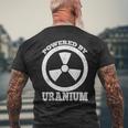 Powered By Uranium 原子力エンジニア メンズTシャツ バックプリント 高齢者への贈り物