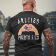 Puerto Rico Flag Heart Arecibo City メンズTシャツ バックプリント 高齢者への贈り物