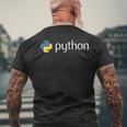 Python Programmer コンピューター デベロッパー 長袖tシャツ メンズTシャツ バックプリント 高齢者への贈り物