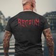 Redrum 怖い不気味な血まみれのハロウィンtシャツ2 メンズTシャツ バックプリント 高齢者への贈り物