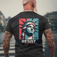 Resist 自由の女神 Resist メンズTシャツ バックプリント 高齢者への贈り物