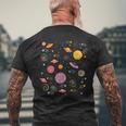 Retro Galaxies Indie Aesthetic Pop Art Hippy Men's Back Print T-Shirt Gifts for Old Men