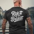 Risk It For The Brisket Bbqジョーク 長袖tシャツ メンズTシャツ バックプリント 高齢者への贈り物
