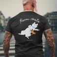 Room Mate ねこ&ねずみ お昼寝a メンズTシャツ バックプリント 高齢者への贈り物