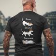 Savasana ジャックラッセルテリア 犬用ストレッチフロート メンズTシャツ バックプリント 高齢者への贈り物