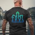 Schachfigurenchachspiel Kinder Herren Jungenchach T-Shirt mit Rückendruck Geschenke für alte Männer