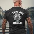Schaf Komme Was Wollechafhüter Bauerntricken Ns T-Shirt mit Rückendruck Geschenke für alte Männer