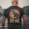Scp-682 破壊しづらい爬虫類モンスターcpファンデーション メンズTシャツ バックプリント 高齢者への贈り物