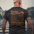 Shrimp And Grits Nutrition Facts Label Calories Protein Food メンズTシャツ バックプリント 高齢者への贈り物