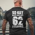 So Gut Kann Mit 62 Aussehen 62歳 男 還暦 メンズTシャツ バックプリント 高齢者への贈り物