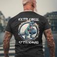 T-Rex ケトルベル ワークアウト バーピー トレーニング ケトルベル メンズTシャツ バックプリント 高齢者への贈り物