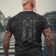 Technical Drawing トロンボーンミュージシャン オーケストラ トロンボニスト メンズTシャツ バックプリント 高齢者への贈り物