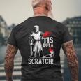 Tis But Acratch 面白い 中世の戦士 ユーモア 騎士 メンズTシャツ バックプリント 高齢者への贈り物