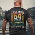 Together 54 Years Forever To Go 結婚54周年記念 メンズTシャツ バックプリント 高齢者への贈り物