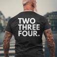 Two Three Four 市外局番 234 アクロン オハイオ州 米国 メンズTシャツ バックプリント 高齢者への贈り物