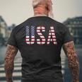 Usa アメリカの国旗の色のアメリカ 長袖tシャツ メンズTシャツ バックプリント 高齢者への贈り物