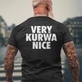 Very Kurwa Nice Poland Polska Polskieery Nice メンズTシャツ バックプリント 高齢者への贈り物
