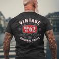 Vintage 1960 ヴィンテージ 1960年生まれ 62歳の誕生日ギフトアイデア 62歳 メンズTシャツ バックプリント 高齢者への贈り物